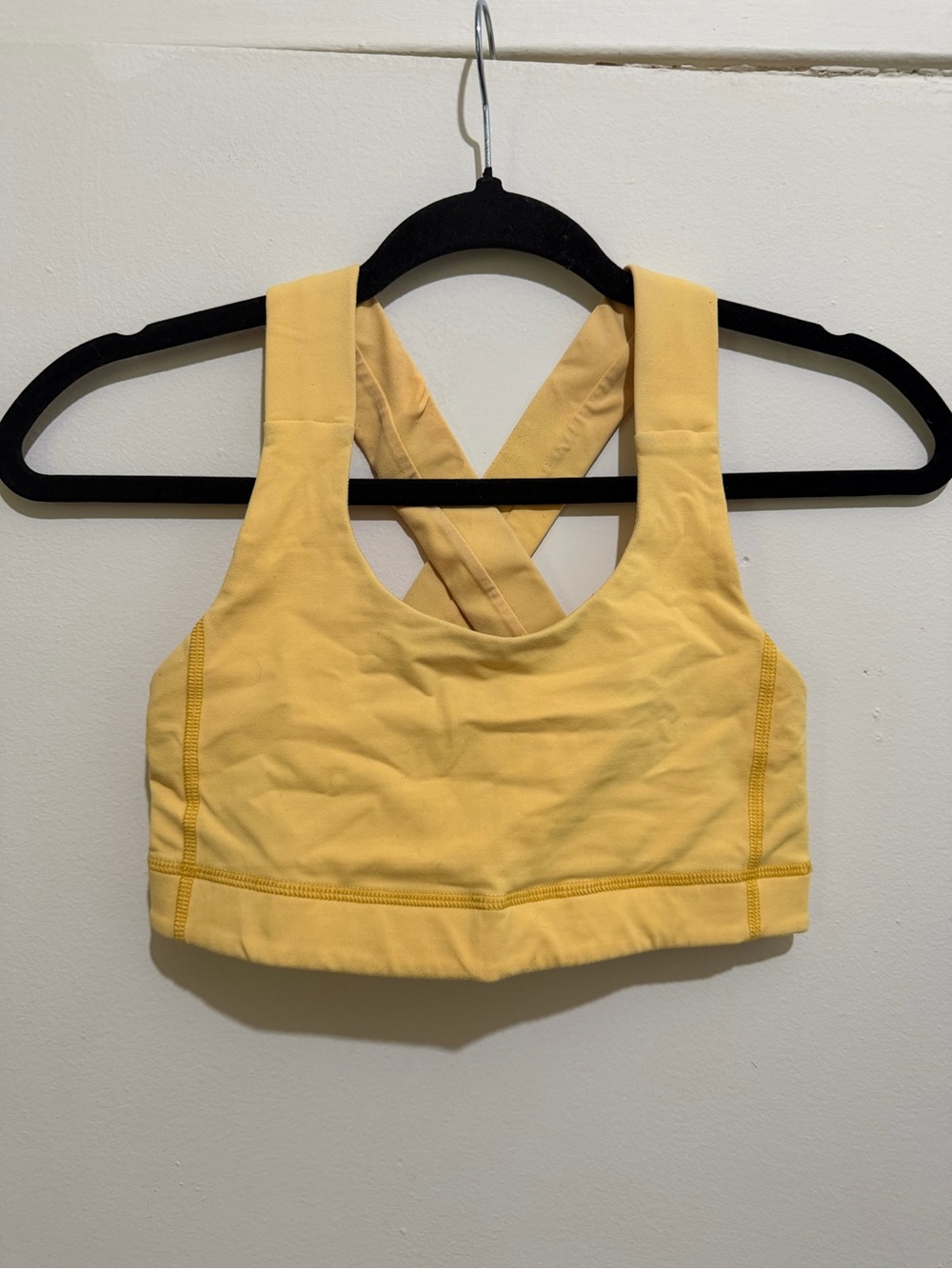 lululemon athletica Yellow Cross-Back Sports Bra